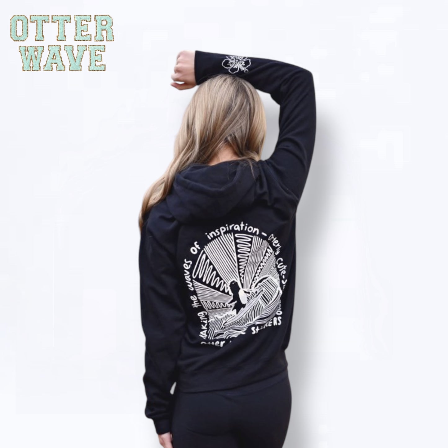 Hang loose hoodie! Black